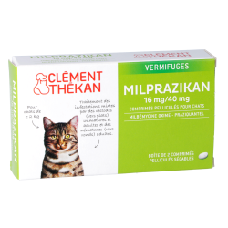 Vermifuges Milprazikan Chats plus de 2 kg Clément Th&#x