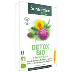 Detox Bio 5 Émonctoires Santarome Bio - 20 Ampoules