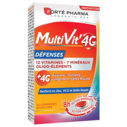 Forte Pharma Multivit'4G Vitalité Défenses Booster 30x