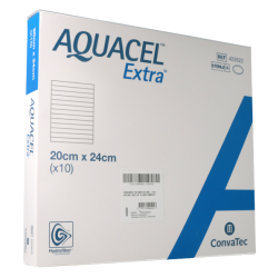 Aquacel Extra 20x24cm - Pansement Absorbant Hydrofiber avec 