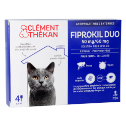 Fiprokil Duo Antiparasitaires externes Spot-On pour chat de 