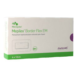 Mepilex Border Flex EM 6x12cm (x10) - Pansement Hy