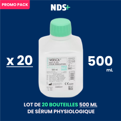 Lot Bouteilles Serum Physiologique Versol 500 mL Pack Promo&