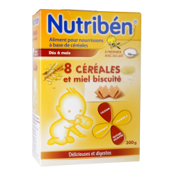 Nutriben 8 Céréales et Miel aliment pour nourrissons&#x