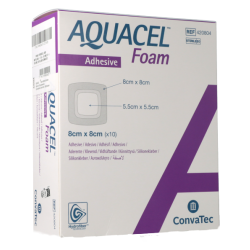 Aquacel Foam Adhesive Siliconé Hydrofiber 8x8 cm (x10&#