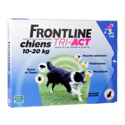 Frontline Tri-Act antiparasitaire pour chien de 10 à 20