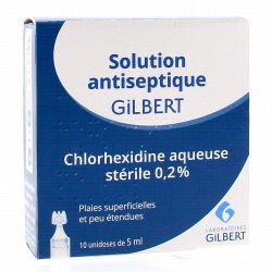 solution antiseptique Gilbert 10 unidoses de 5 ml