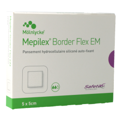 Mepilex Border Flex EM 5x5cm (x10) - Pansement Hyd