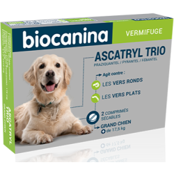 Vermifuges Ascatryl Trio Chiens plus de 35 kg Biocanina 