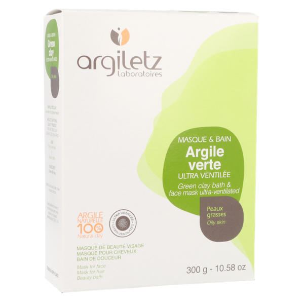 Argile verte Ultra ventilée Masque et bain Argiletz - 300g