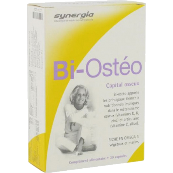 Bi-Ostéo ossature normale oméga 3 et vitamines Synergia - 30 Capsules