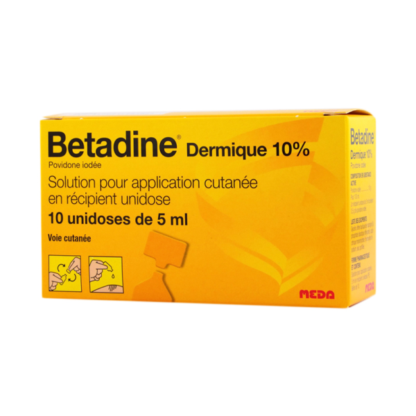 Betadine Dermique 10 % solution unidoses