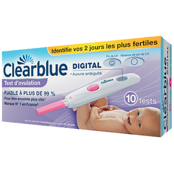Clearblue Test d'ovulation Digital - Boite de 10 tests