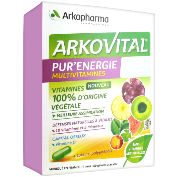 Arkovital Pur'Energie Multivitamines Arkopharma - 30 Comprimés