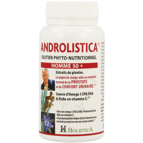 ANDROLISTICA Homme 50 + Soutien Phyto-notritionnel - 90 capsules - Holistica