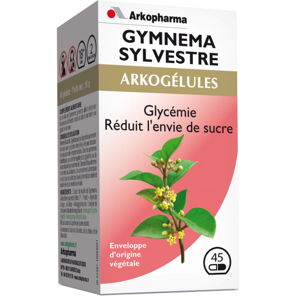 Arkogélules gymnema sylvestre glycémie réduit l'envie de sucre Arkopharma - 45 gélules