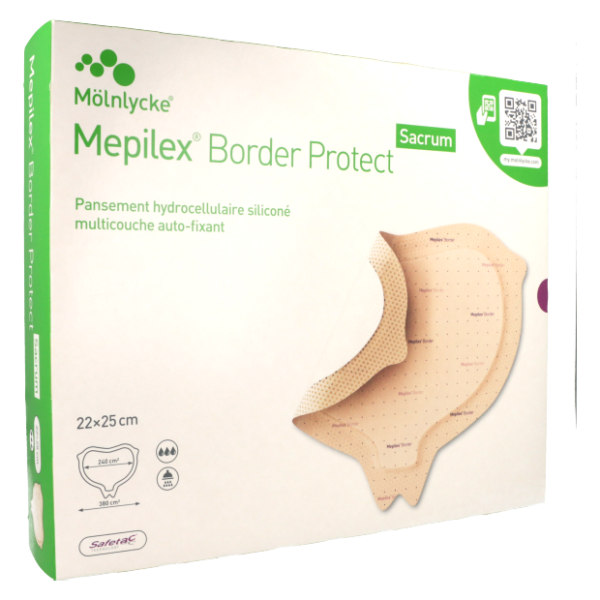 Mepilex Border Protect Sacrum Pansement hydrocellulaire Mölnlycke