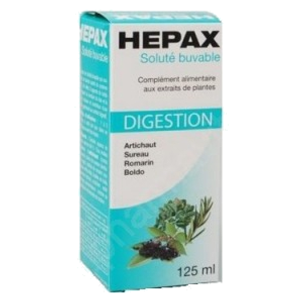 Hepax soluté buvable Digestion artichaut sureau romarin Tradiphar - 125 mL